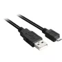 USB 2.0 laidas, USB-A kištukas > Micro-USB kištukas (juodas, 3,0 m)