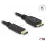 DeLOCK USB kabelis USB 3.2 Gen 1 2 m USB-C Micro-USB B juodas