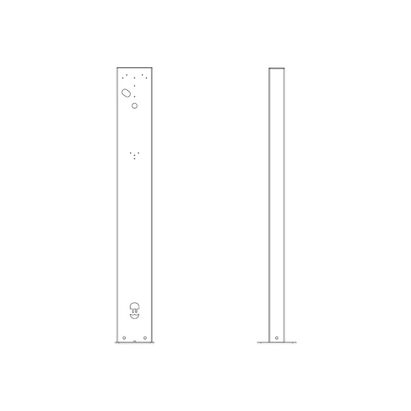 Wallbox Eiffel Basic montavimo komplektas – stovas elektromobilių krovimo stočiai – RAL 7043