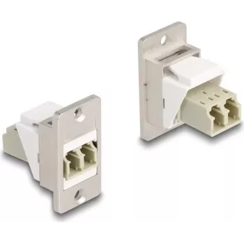 DeLOCK Keystone modulis optiniam skaidului LC Duplex moteriškas-moteriška kūginis, smėlio, sidabro, baltos spalvos