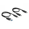 Kortų skaitytuvas DeLOCK USB Type-C CFast SD + USB šakotuvas