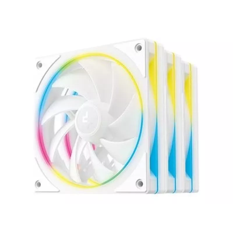 Kompiuterio korpuso ventiliatorius DeepCool FL12 SE WH 12 cm baltas 3 vnt.