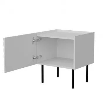 Naktinis staliukas Cama LUCCA 2 vnt 47x40x52 cm baltas MDF/mdrožlė