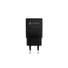 NATEC NUC-2141 laidinis mobiliojo įrenginio įkroviklis, 30W, USB-C PD 3.0 + USB-A QC 3.0, 110–240V, juodas