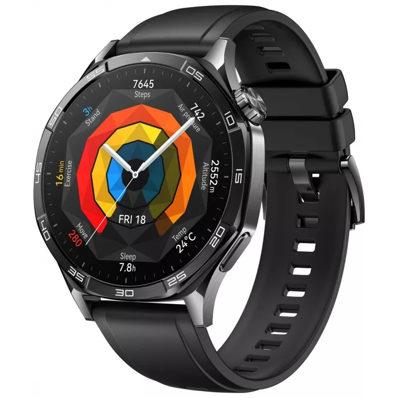 Huawei WATCH GT 5 46mm Vili-B19F išmanusis laikrodis | AMOLED ekranas 1.43 colio | GPS | Juodas