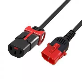 Maitinimo laidas MicroConnect MC-DUALC13C14S-2.5 — dvigubas IEC C13 (lizdas) į IEC C14 (kištukas), 2,5 m