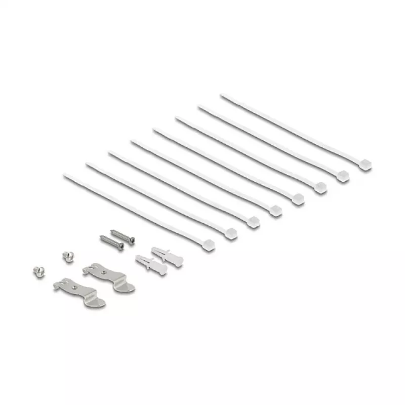 Patch panel DELOCK Mini Desktop RJ45 8 prievadų Cat.6A ekranuotas juodas ant stalo, sienos ar DIN bėgio