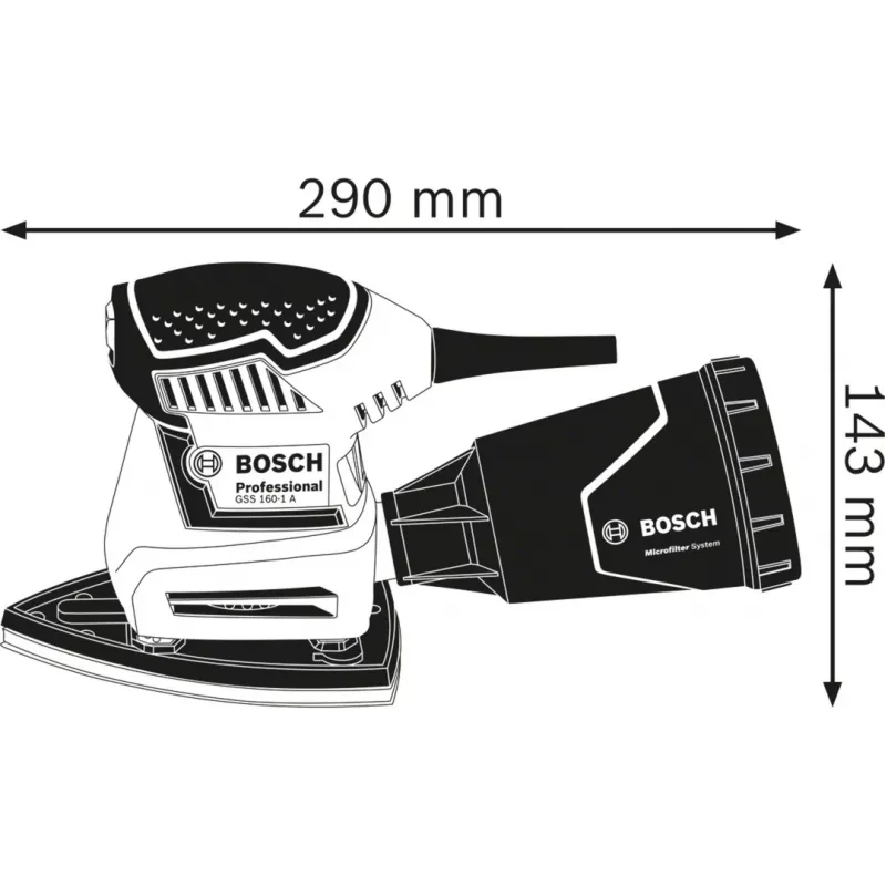 Bosch GSS 160 Multi daugiafunkcis šlifuoklis 24000 RPM įvairiaspalvis
