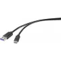 Renkforce RF-4536470 USB kabelis 0,15 m USB 3.2 Gen 1 (3.1 Gen 1) USB A USB C juodas (RF-4536470)
