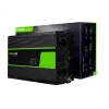 Automobilinis keitiklis Green Cell INV22 — 1500 W, 12 V DC į 230 V AC, 50 Hz, LED, aktyvus aušinimas, juodas