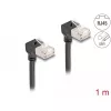 DeLOCK RJ45 Cat.6A tinklo kabelis 1 m juodas