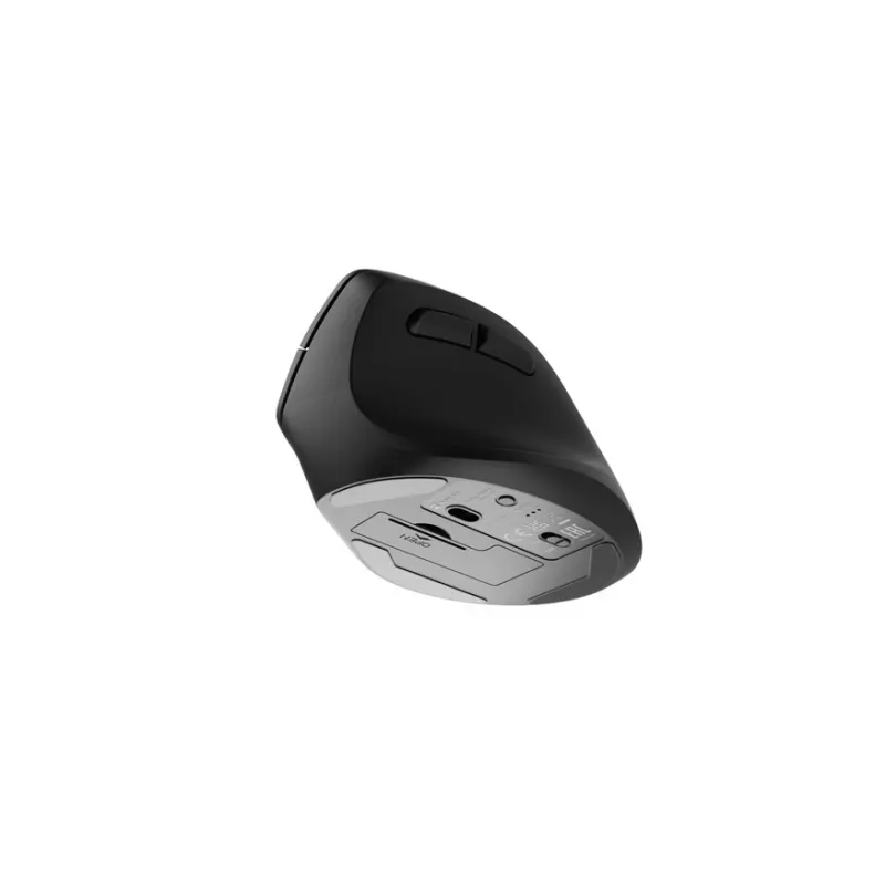 Vertikali belaidė pelė NATEC CRAKE 2 – Bluetooth 5.2, 2400 DPI, 6 mygtukai, dešinei rankai, juoda