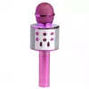 Karaoke mikrofonas Denver KMS-20P rožinis laidinis belaidis Bluetooth 3.5mm