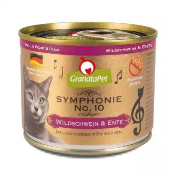 Šlapias kačių ėdalas Fox4Pets Symphonie No.10 Šerniena ir antis 200 g, pilnavertis suaugusių kačių pašaras, 78% drėgmės