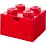 LEGO dėžutė stalčiui 4, raudona, su smaigeliais