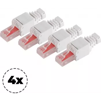 Kištukas tinklui ShiverPeaks 75011-4 Cat. 6 beįrankis RJ45, 8P8C