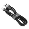 Baseus Cafule USB–Lightning laidas, 2A, 3 m (juoda + pilka)