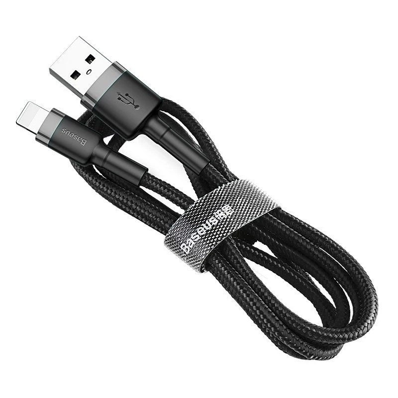 Baseus Cafule USB–Lightning laidas, 2A, 3 m (juoda + pilka)