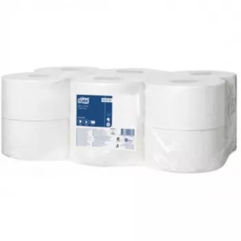 Tualetinis popierius Tork Universal Mini Jumbo T2, 1 sluoksnis, 240 m, perdirbta masė, pilka, 12 vnt.