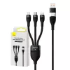 USB laidas Baseus CASS030101 1,2 m USB A/USB C USB C/Micro-USB B/Lightning juodas