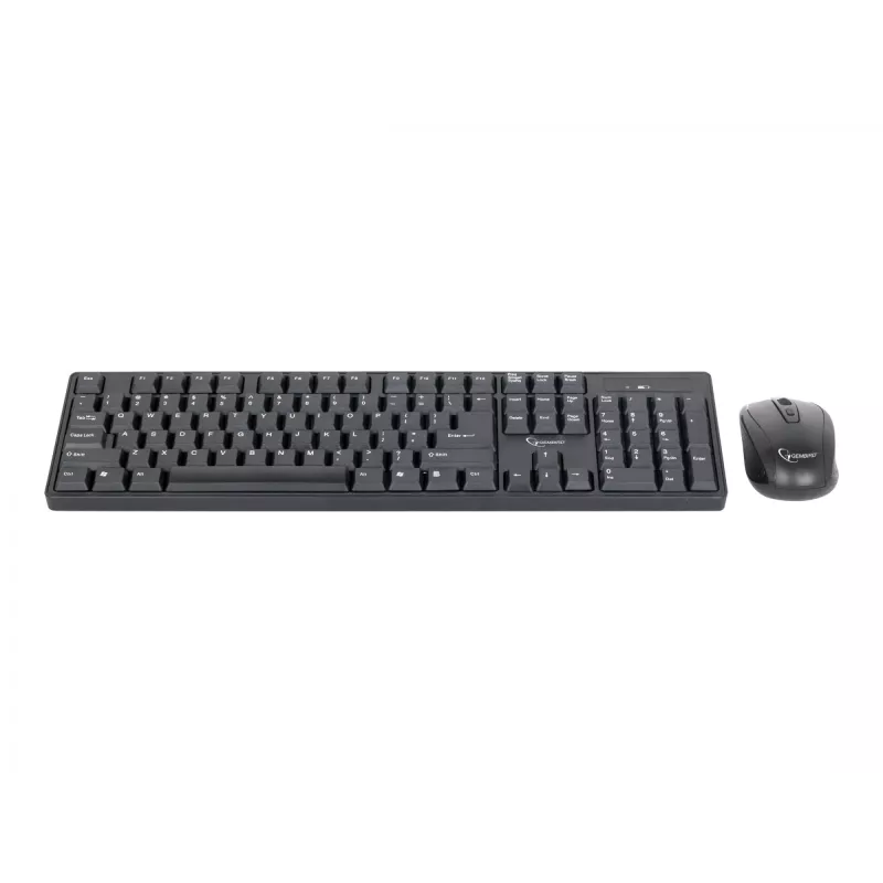 Belaidis klaviatūros ir pelės rinkinys Gembird KBS-W-01, juodas