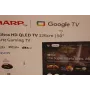 Sharp 50HR7265E 50 colių QLED 4K Ultra HD Smart Google TV, 144 Hz, Dolby Vision, Dolby Atmos, centrinis stovas, juoda