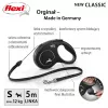 Flexi New CLASSIC 5 m Juodas šuns užtraukiamas pavadėlis