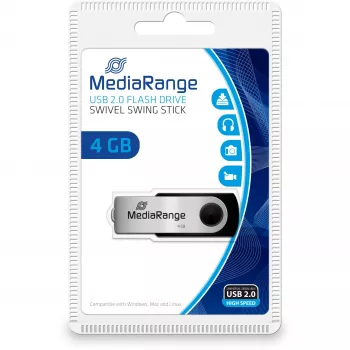 USB atmintukas MediaRange 4 GB USB-A Micro-USB MR907