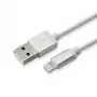 Sbox USB 2.0 8 Pin IPH7-S sidabrinis laidas