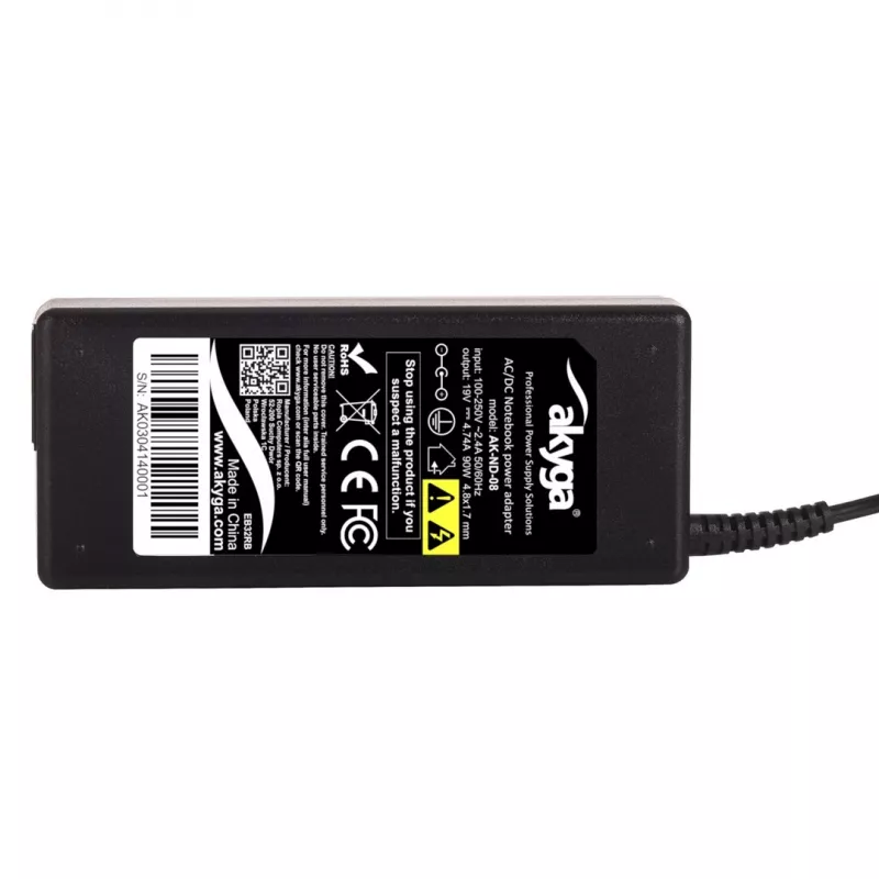 Akyga AK-ND-08 įkroviklis HP nešiojamiesiems kompiuteriams, 90 W, 19 V / 4,74 A, 4,8 x 1,7 mm