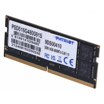 PATRIOT Memory Signature PSD516G480081S - 16 GB - 1 x 16 GB - DDR5 - 4800 MHz - 262-pin SO-DIMM