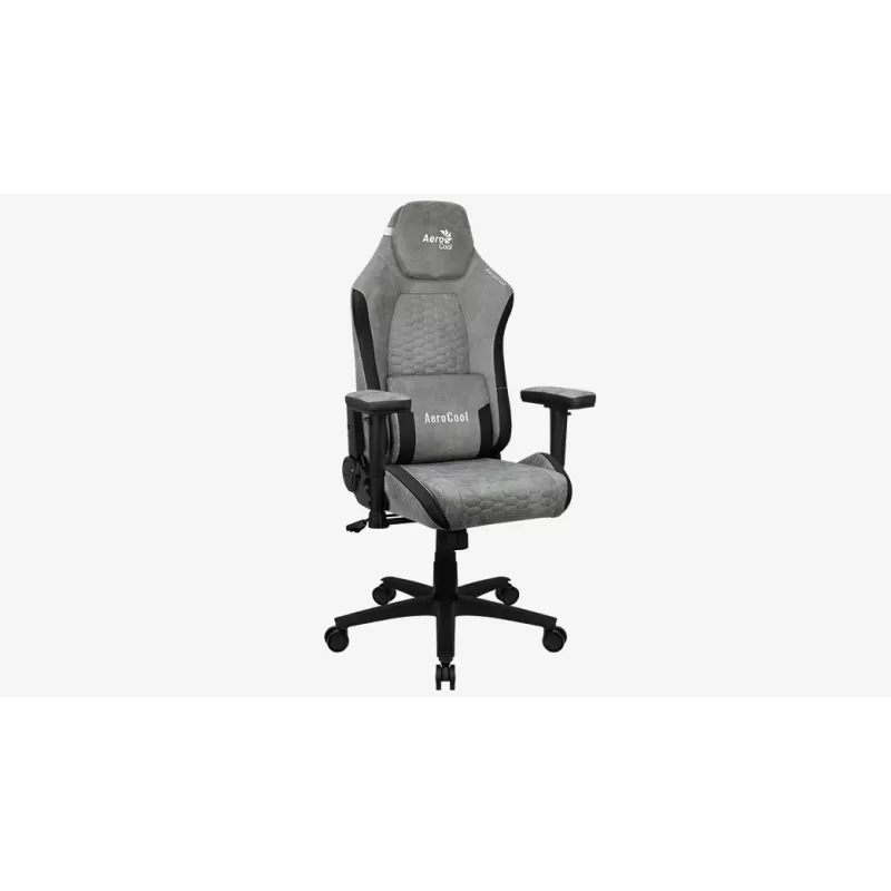 Aerocool Crown AeroSuede universali žaidimų kėdė su paminkštinta sėdyne Pilka