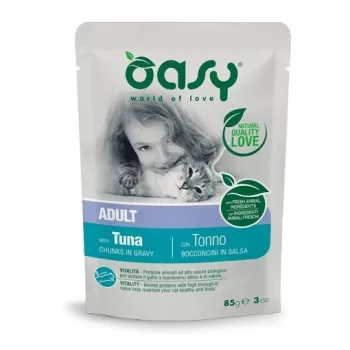Oasy Chunks in gravy Suaugusiems TUNA 85gr