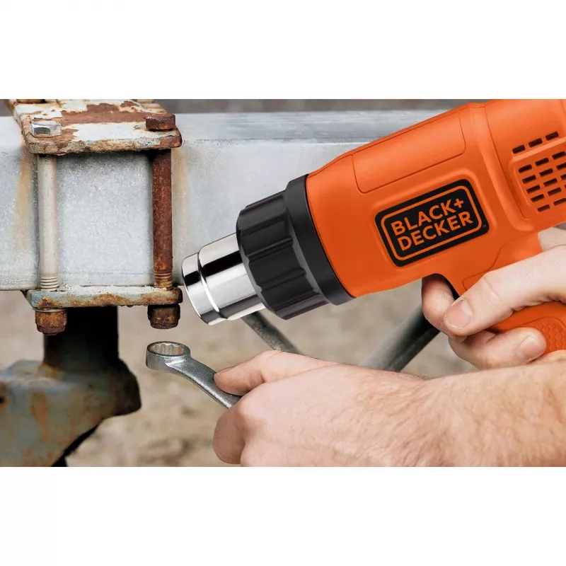 Karšto oro pūstuvas Black & Decker KX1650 — 1750 W, iki 600 °C, 570–740 l/min, 2 m laidas, 600 g