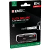 USB atmintinė Emtec B120 Click Secure 64GB juoda