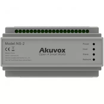 Akuvox NS-2 tinklo jungiklis Fast Ethernet (10/100) DIN bėgelis Pilka