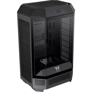 Thermaltake The Tower 300 Black Micro Tower – Kompiuterio korpusas su grūdintu stiklu, skirtas žaidimams