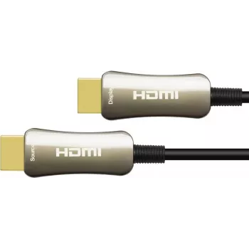 Optinis hibridinis HDMI™ 2.0 kabelis, 4K2K / UHD 60Hz, auksuoti kištukai ir variniai kontaktai, juodas, 3m, PYTHON® serija (GC-M0146)