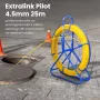 Extralink Pilot 4.5mm 25m | Kabelių traukimo strypas | stiklo pluošto FRP, sk. 4,5mm, ilg. 25m, geltonas
