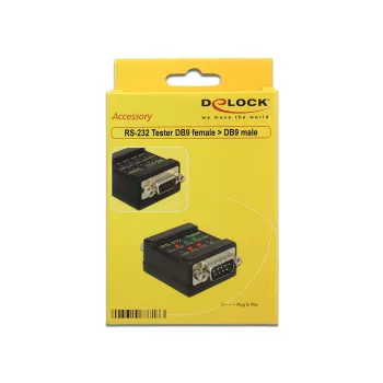 RS-232 testeris DeLOCK 2xDB9 87713 Juodas