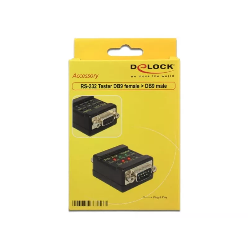 RS-232 testeris DeLOCK 2xDB9 87713 Juodas