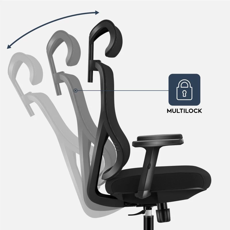 Biuro kėdė mark adler Manager 3.3 Juoda – ergonomiškas dizainas, sukamas pagrindas