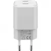 USB-C dvigubas greitas įkroviklis Nano, PD, GaN, 35 W (baltas, 2x USB-C, Power Delivery 3.0)