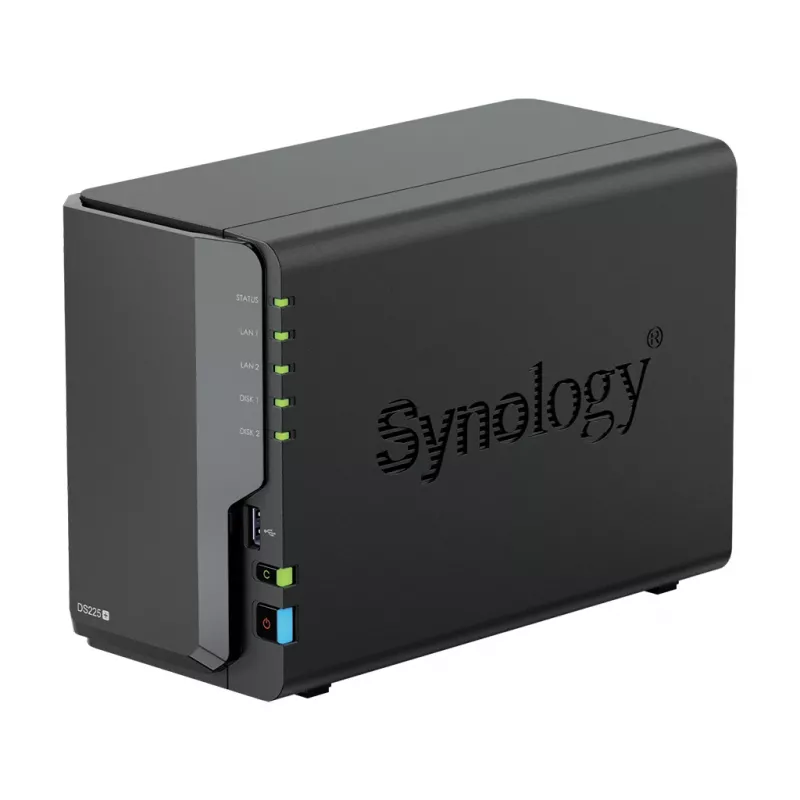 Synology DS225+ 2 Bay NAS stalinis kompiuteris Intel® Celeron® J4125 2 GB DDR4 Synology DSM juodas