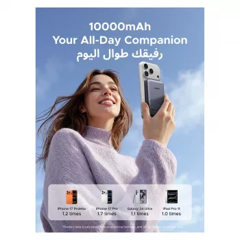 Nešiojamas belaidis magnetinis power bank UGREEN 25919 10000mAh