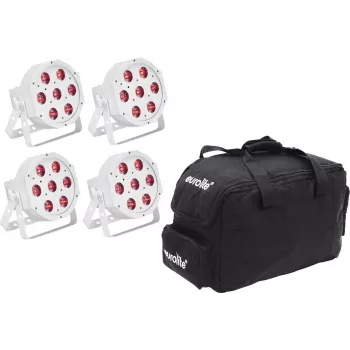 LED prožektorius EUROLITE SLS-7 HCL 4x White su minkštu krepšiu