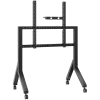 Mobilus televizoriaus stovas ONKRON TS2081-B 70–110 colių, juodas, plieninis, ant ratukų, 125 kg, VESA 200x200–1000x800