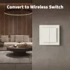 Aqara Light Switch H2 EU (4 mygtukai, 2 kanalai) (WS-K08D) - Zigbee ir Thread sieninis jungiklis su 2 relėmis