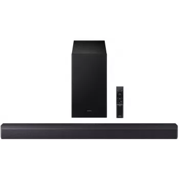Samsung HW-B450F/EN 2.1 kanalų garso juosta su Bluetooth ir belaidžiu žemų dažnių garsiakalbiu, 300 W RMS, Dolby Audio, ARC