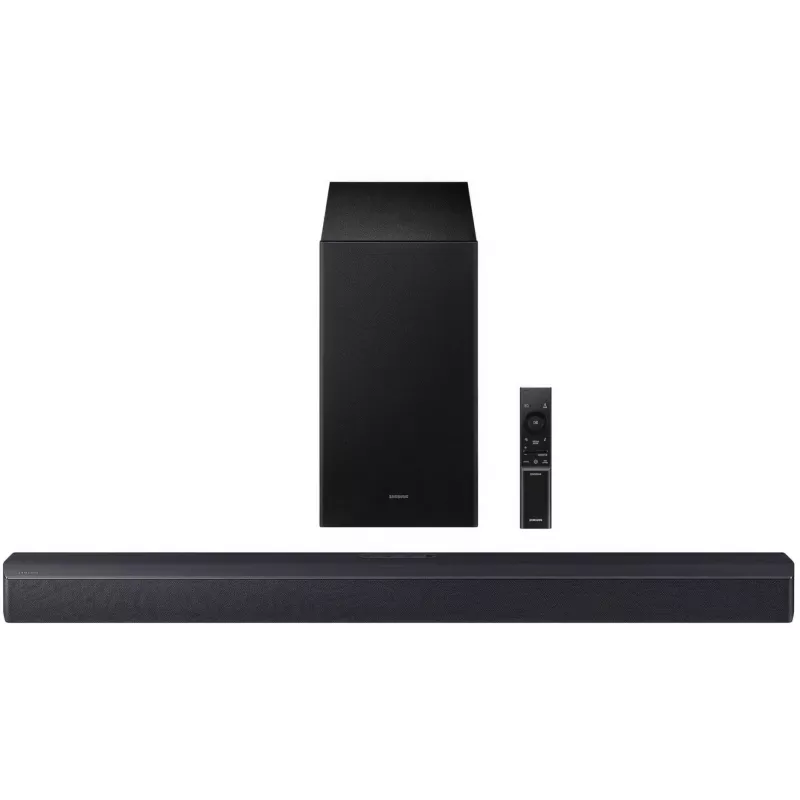 Samsung HW-B450F/EN 2.1 kanalų garso juosta su Bluetooth ir belaidžiu žemų dažnių garsiakalbiu, 300 W RMS, Dolby Audio, ARC